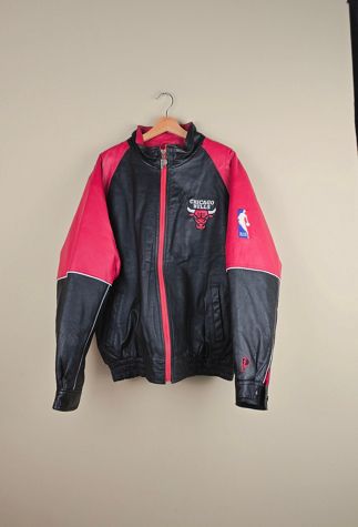 Vintage 90s Pro Player Chicago Bulls Leather Jacket (Very Rare!) Selected By The Igala NYC