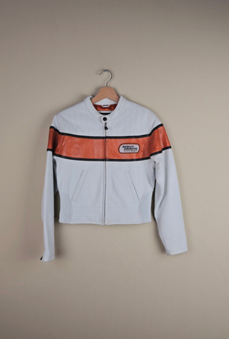 Vintage 90s Cropped Harley Davidson Biker Leather Jacket Selected By The Igala NYC