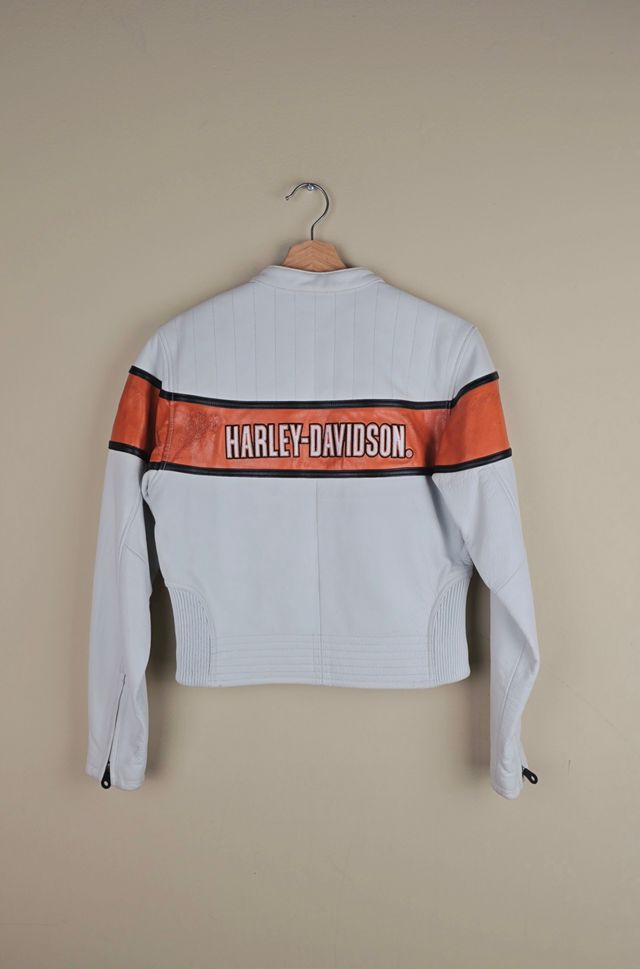 Vintage 90s Cropped Harley Davidson Biker Leather Jacket Selected By The Igala NYC #2