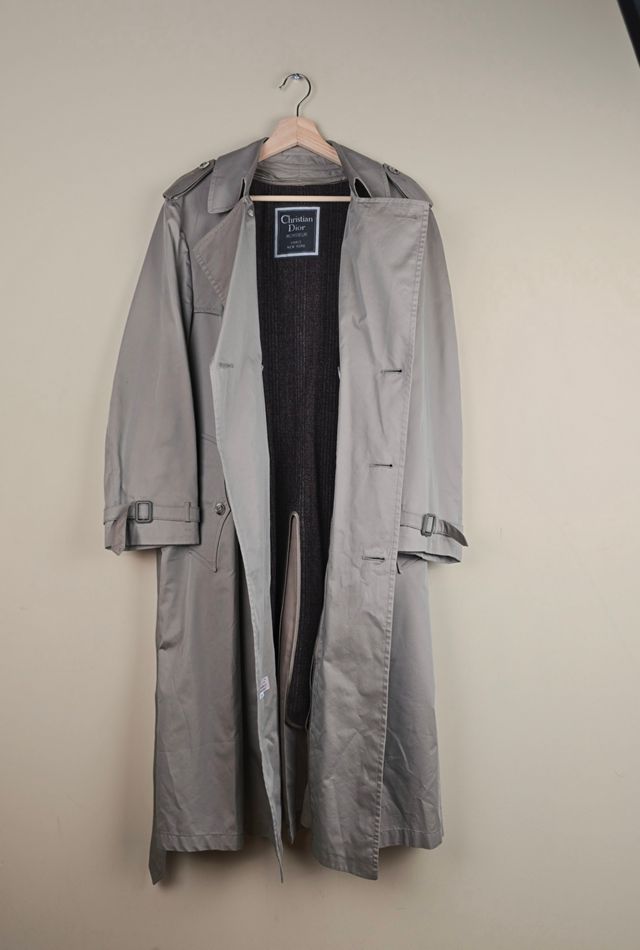 Vintage Fall/Winter 2002 Runway Christian Dior Trench Coat Selected By The Igala NYC #1