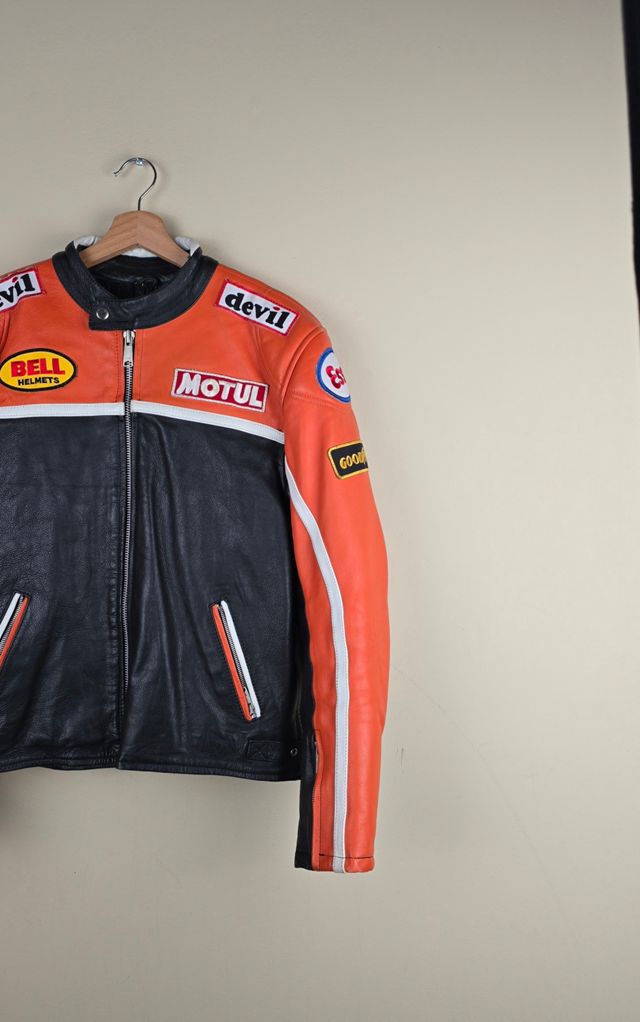 Vintage 90s Motul Leather Biker Jacket (Rare!) Selected By The Igala NYC #1
