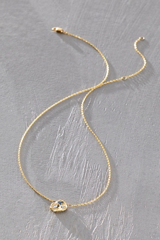Женское колье Emilie Shapiro Crater Pendant, цвет: Сапфировый / Золотой — фото 2