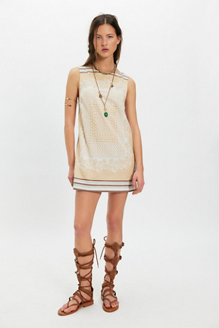 On The Dot Mini Dress by Free People in Brown, Size: S