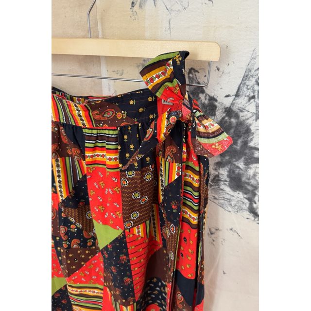GOOD DAYS Vintage 1970s Patchwork Wrap Skirt #2