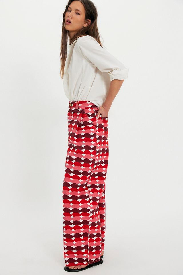 Sixxta Red Glased Balloon Jeans #2