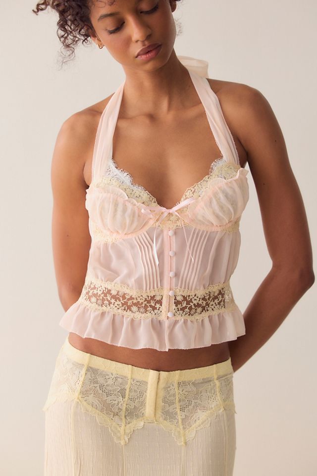 For Love & Lemons Gilded Lace Bustier #3