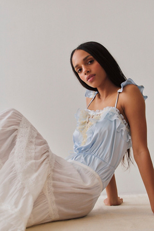Боди Cleo — For Love & Lemons, цвет: Синий — фото 4