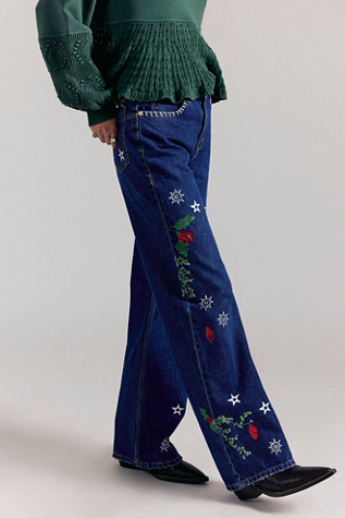 Tricia Fix Mistletoe Embroidered Tinsley Jeans