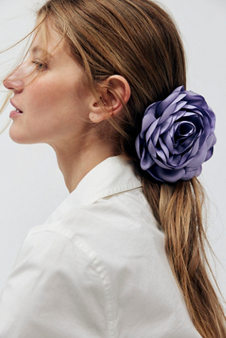 Belle Rosette Claw Clip by Free People in Purple