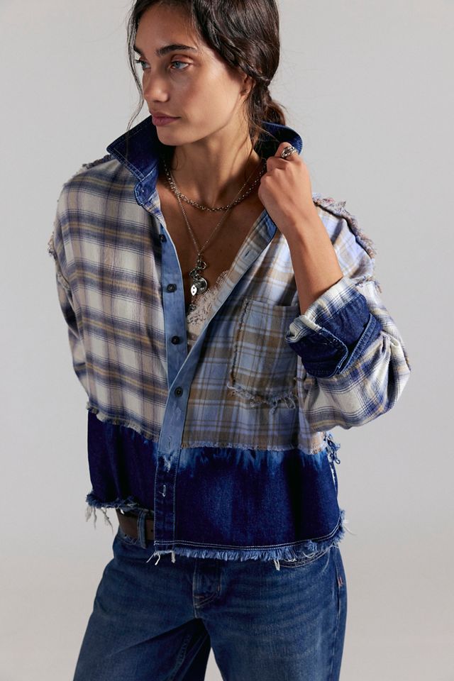 The Tales Mixed Denim Flannel Button Down #3