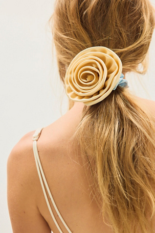 Thorns And Roses Pony at Free People in Butter Yellow With Baby Blue