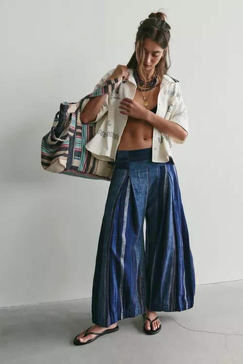 Can't Hide Wide-Leg Pull-On Harem Pants
