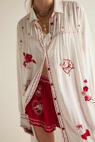 Hopeless Romantic Shirt by Intimately at Free People in White, Size: S
