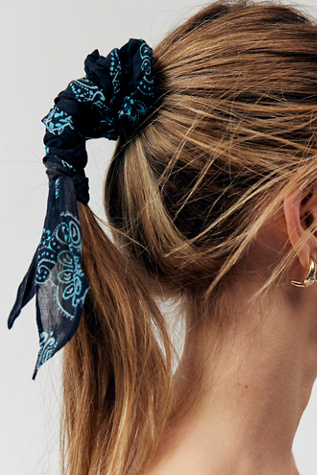 Mystery Girl Pony Scarf by Free People in Black