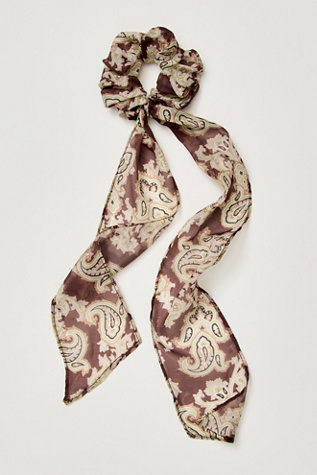 Kelly Silk Pony Scarf by Free People in Black