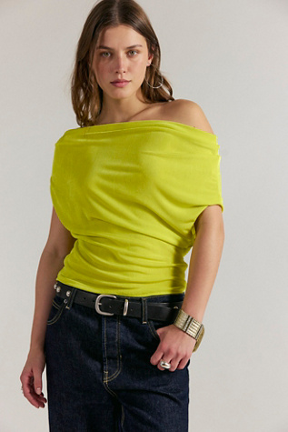 Dolan Off The Shoulder Top by Free People in Green, Size: S