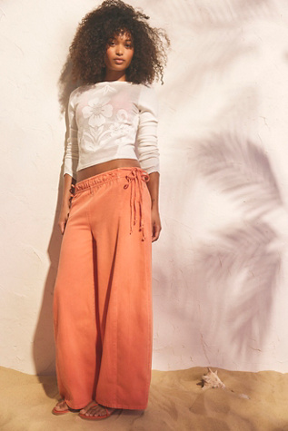 Sun Dazed Pants by free-est at Free People in Cherry Tomato, Size: Medium
