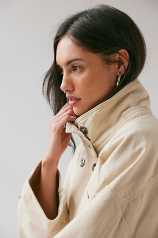 Женская куртка We The Free Collins Washed Canvas Funnel-Neck, цвет: Миндальный — фото 3
