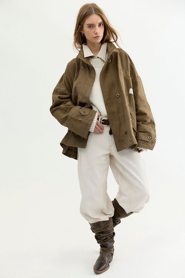 We The Free Collins Washed Canvas Funnel-Neck Jacket #3