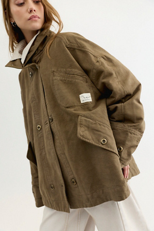 We The Free Collins Washed Canvas Funnel-Neck Jacket