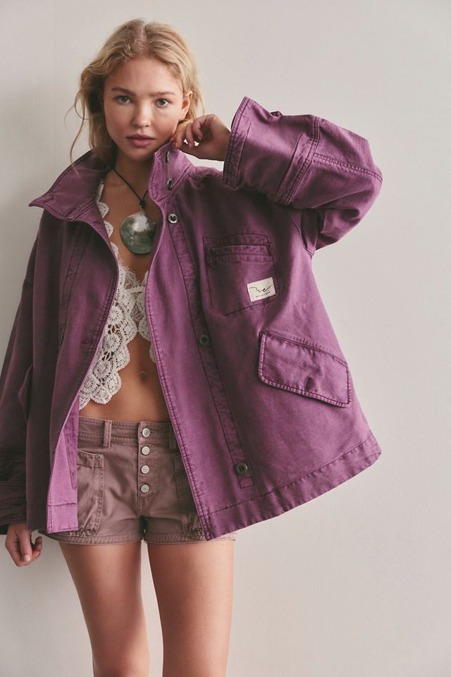 We The Free Collins Washed Canvas Funnel-Neck Jacket #1