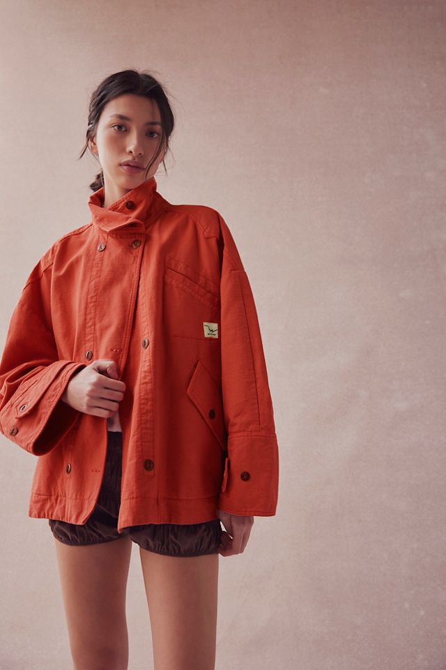 We The Free Collins Washed Canvas Funnel-Neck Jacket #1