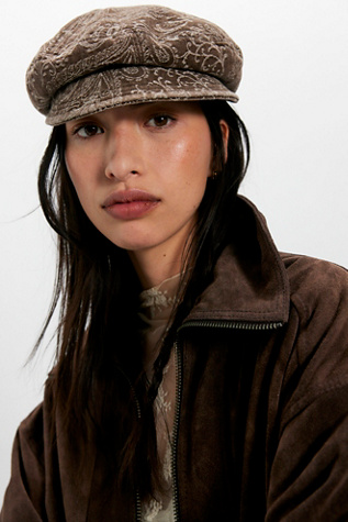 Bandana Printed Cadet Hat at Free People in Brown
