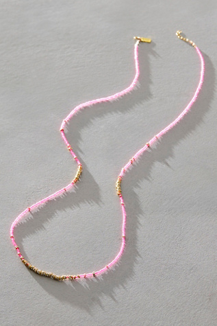 Iwona Ludyga Design Long Crystal Necklace at Free People in Gold