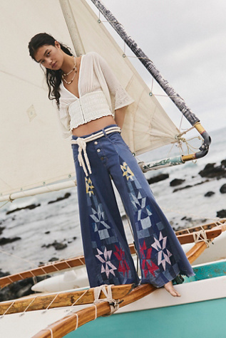 Jean Skinny Satin Imprimé Free People Taille 26 - Jacquard Rouge Canneberge, Bas Relevé