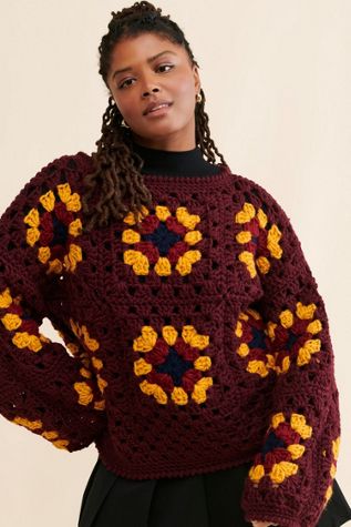 Society Mano Granny Square Pullover