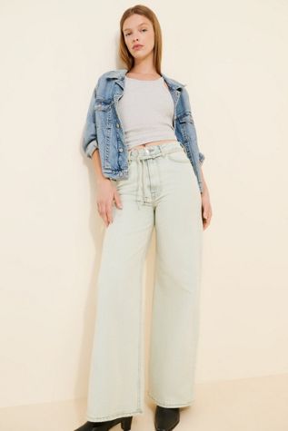 Tomorrow Denim Arizona Wide Leg Belted Jeans