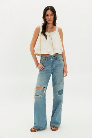 Jean RE/DONE à Jambe Large Taille Haute