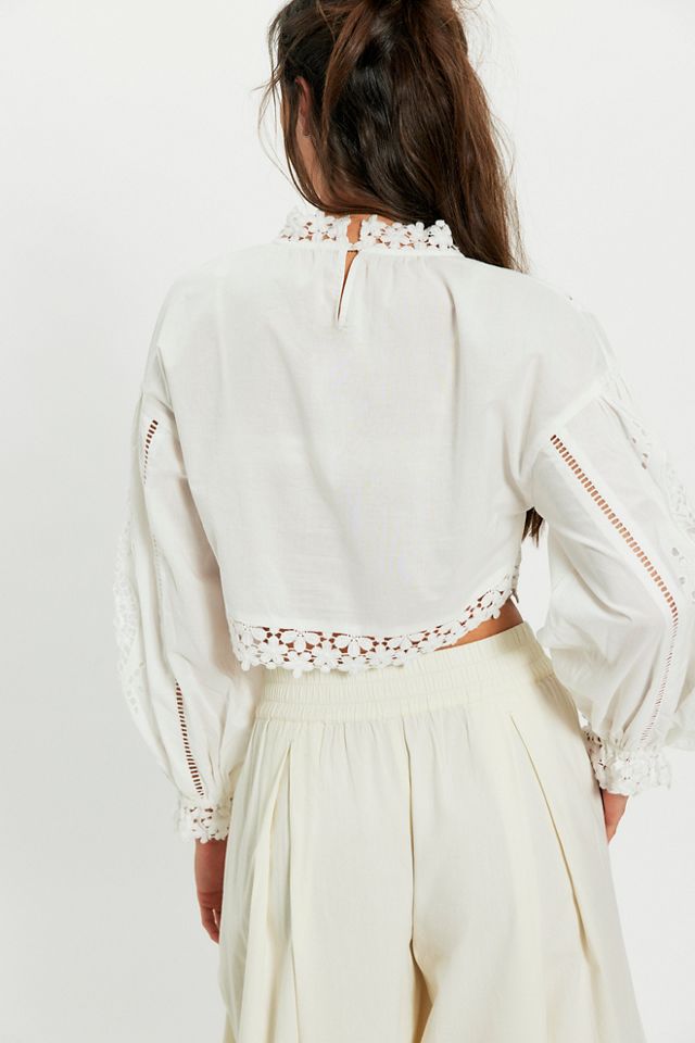 Hannah Embroidered Cutwork Top #2