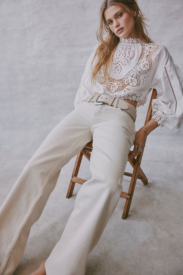 Hannah Embroidered Cutwork Top | Free People