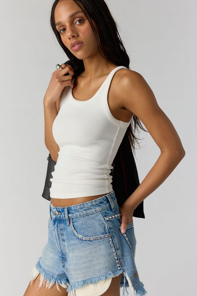 Ksubi Kut Off Krystal Denim Shorts #2