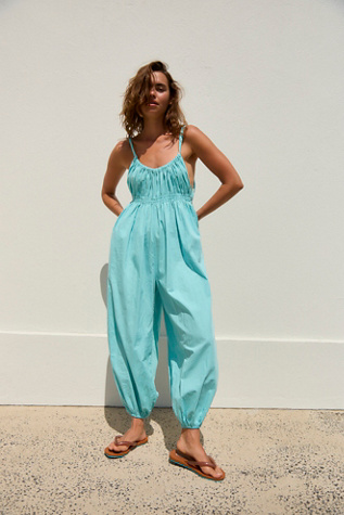 Frannie Jumpsuit by free-est at Free People in Waterfall Mist, Size: Small