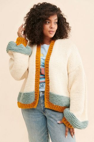 Society Mano Chunky Colorblock Cardigan