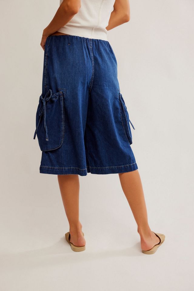 Marty Pull-On Crop Wide-Leg Jeans #1