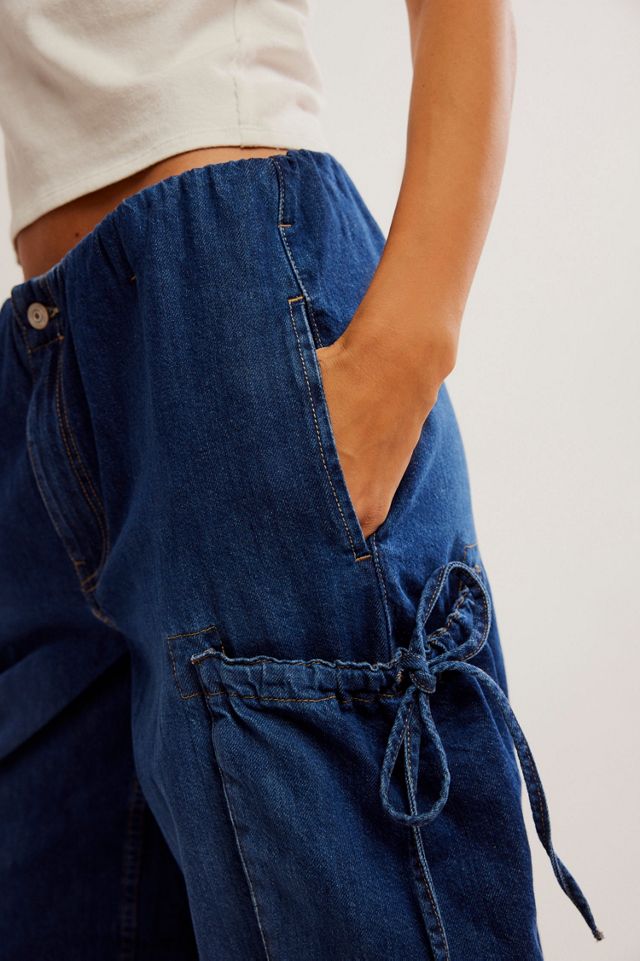Marty Pull-On Crop Wide-Leg Jeans #4
