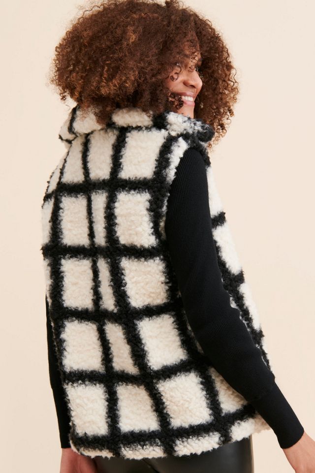 Anna Sui Windowpane Faux Fur Vest #1