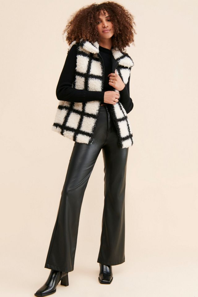Anna Sui Windowpane Faux Fur Vest #4