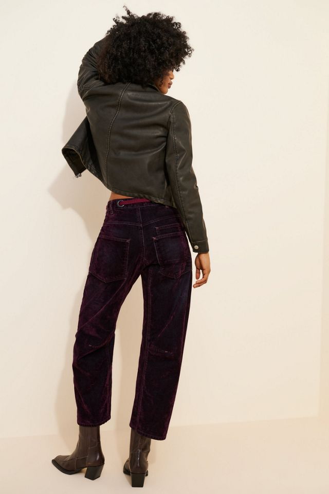 Moxie Flocked Pull-On Barrel Jeans #1