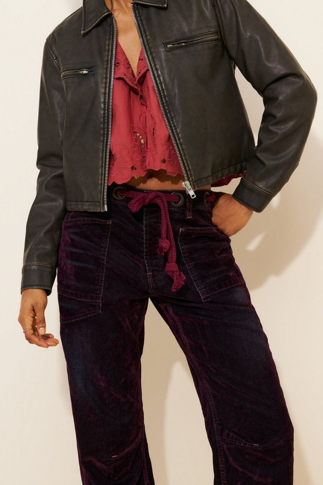 Moxie Flocked Pull-On Barrel Jeans #4