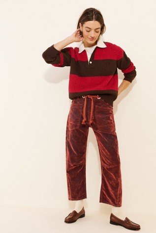 Moxie Flocked Pull-On Barrel Jeans