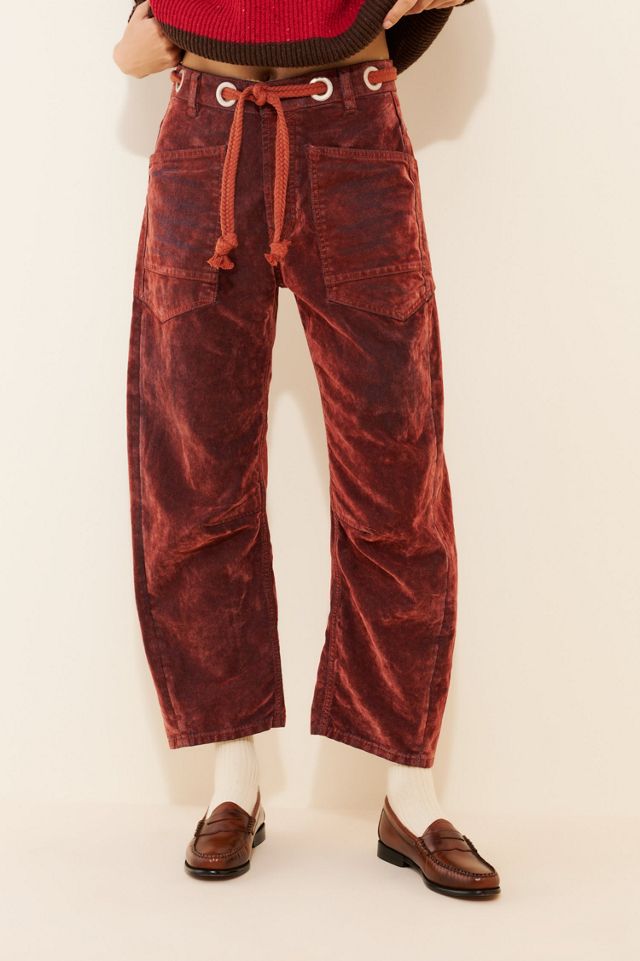 Moxie Flocked Pull-On Barrel Jeans #3