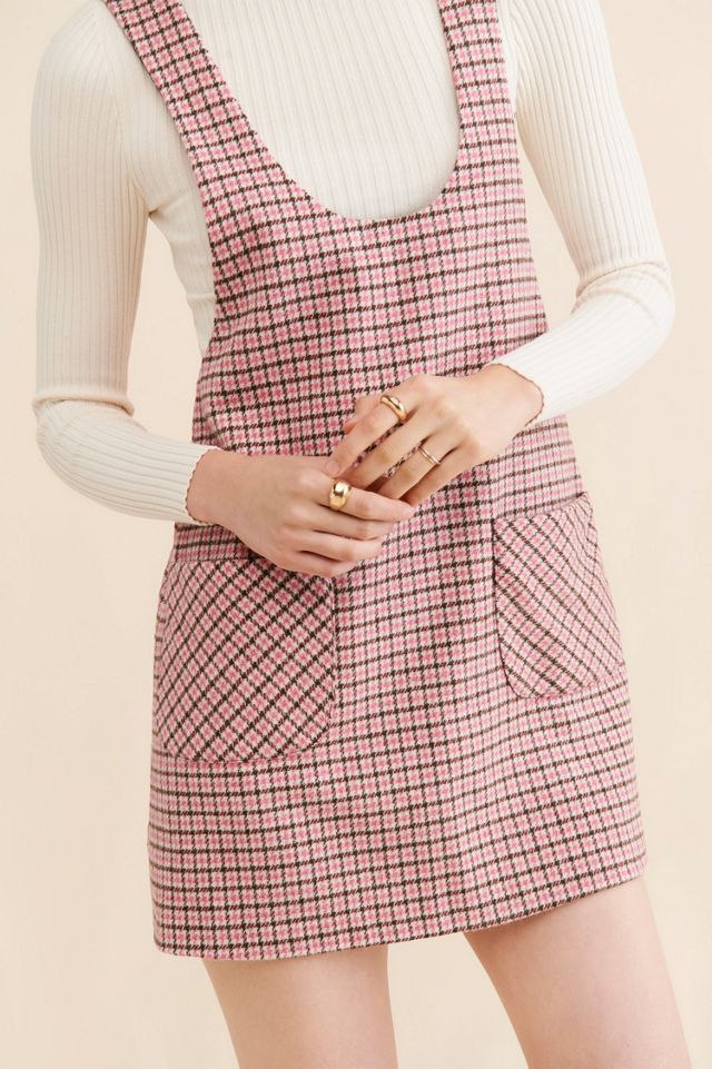 Anna Sui Plaid Pinafore Mini Skirt #2
