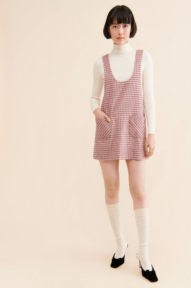 Anna Sui Plaid Pinafore Mini Skirt #3