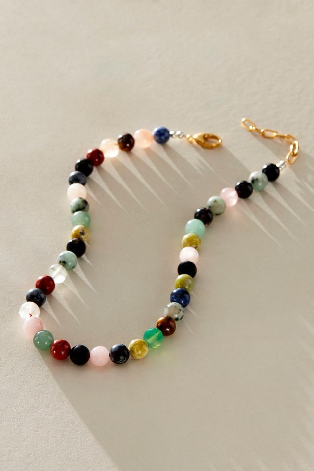 Collier en pierre ronde ALV #1