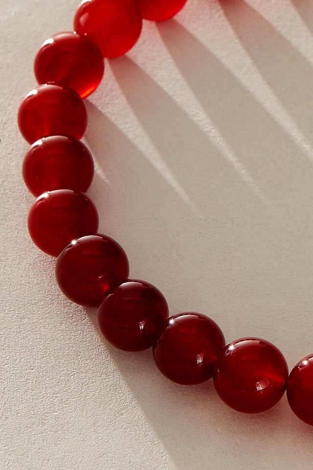 ALV Round Semiprecious Stone Necklace #2