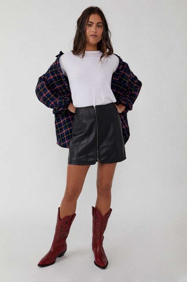 Layla Vegan Leather Mini Skirt #2